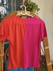 Trendy Pink And Orange Top