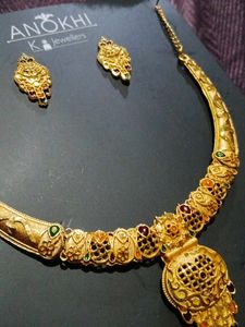 Anokhi K Jewellers Gold Necklace Set