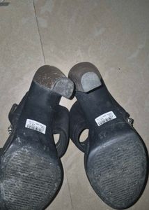 Carwalk Black Heels with Rhinestones