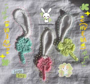 Combo Of Three Crochet Clover Lucky Charms🍀✨