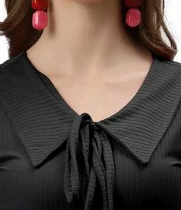 Tie Front Puff Sleeve Crop Top
