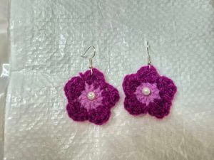 Crochet Flower Earrings