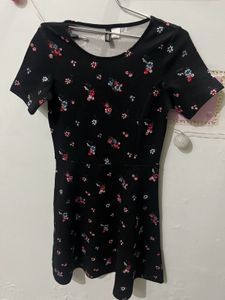 Floral Black Dress