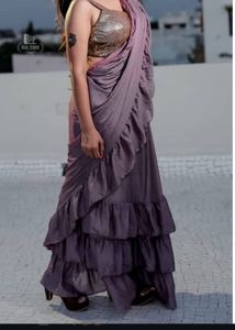 Elegant Ruffled Saree