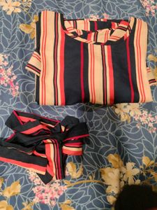 Striped Kurti with Belt