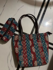 Boho Handbag &amp; Pouch Set