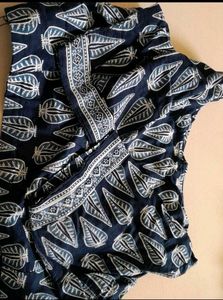 Grab it Ncy Blouse Blue kalkari Boat Neck