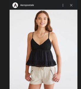 Aeropostale black camisole top with a textured