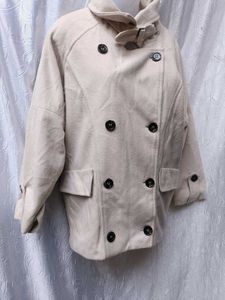 Elegant Beige Pea Coat