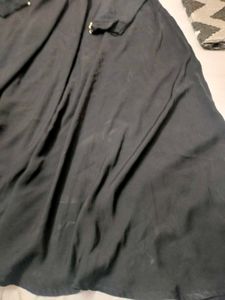 Black Abaya With White Scarf