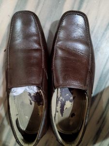 Khadims Brown Leather Loafers(10Size)Very C
