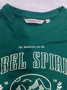 Boxy Green Crop Tshirt