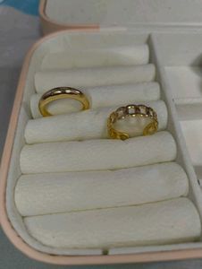 Gold Tone Rings - Set of 2
