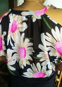 Floral Cold Shoulder Top