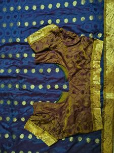Navy Blue Silk Saree