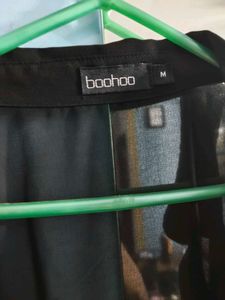Boohoo Black Sheer Top