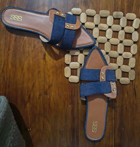 Denim Pointed Toe Flats