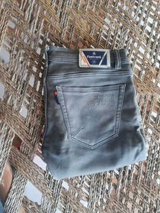 Gray Wash Denim Jeans