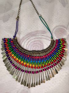 Rainbow Fringe Necklace