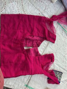 Elegant Pink &amp; Yellow Saree