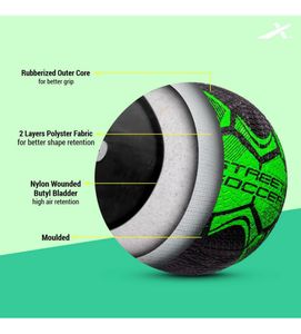 VectorX street soccer rubber mould football Size-5