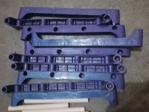 Blue &amp; White 4-Tier Shoe Rack