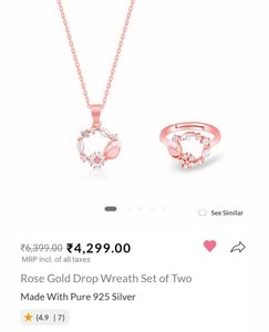 GIVA 925 silver 3 pieces wreath set