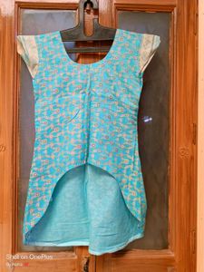 Banarsi Fabric High Low Rise Top