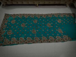 pure georgette heavy handwork saree