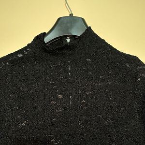 Elegant Black Lace Top