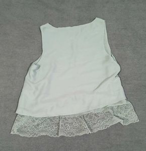 Zara Basic Top with Lace Details