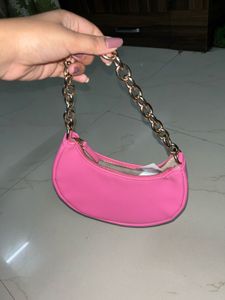 New H&m Pink Chained Shoulder Bag
