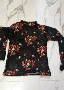 Floral Mesh Top