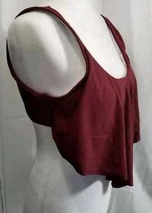 Burgundy Ruffle Tankini Top
