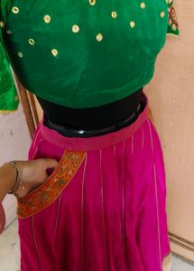 2 poket designer pure silk Lehenga Choli Set 😍