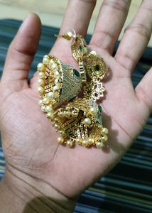 ONE GRAM GOLD White Stones Buttas..