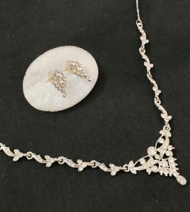 Elegant silver diamond Jewelry Set