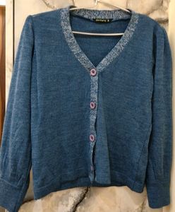 Blue Knit Cardigan