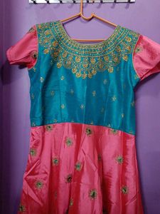 Teal Embellished Kurti Top