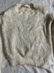 Off-Shoulder Fuzzy Knit Sweater