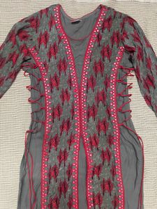 Olive Kurta with Embellishments