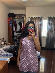 lilac short kurti