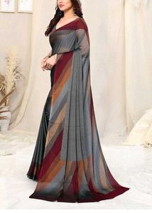 Elegant Striped Saree