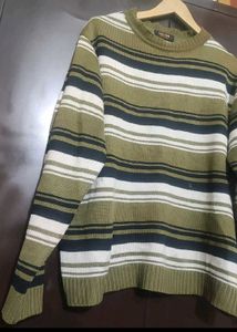 Olive Printed Sweatshirt For 42 Chest