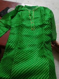Green Striped Kurta