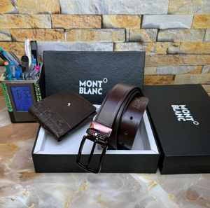 Mont Blanc Wallet Belt Set First Copy