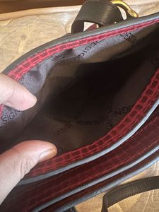 Hidesign-Cherry Red &amp; Chocolate Original Bag
