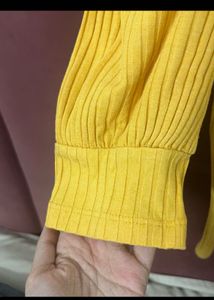 Stylish Yellow Puff Sleeve Top