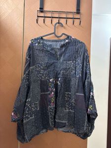 Patchwork Print Blouse