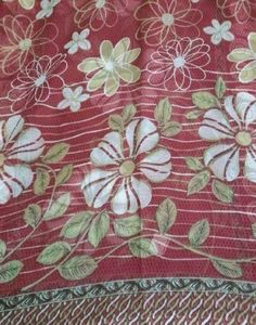 Kumkum Red Floral Light Weight Saree